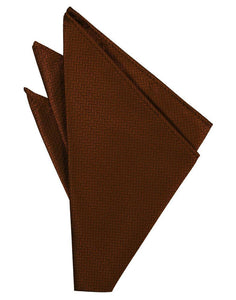 Cardi Cinnamon Herringbone Pocket Square