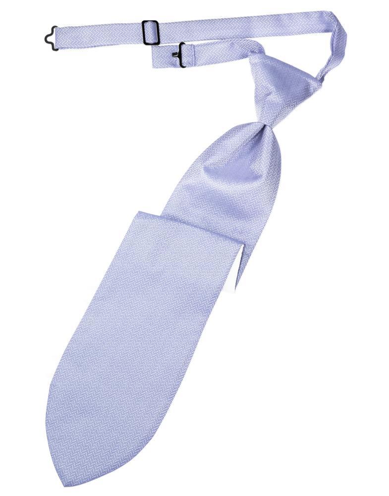 Cardi Periwinkle Herringbone Kids Necktie