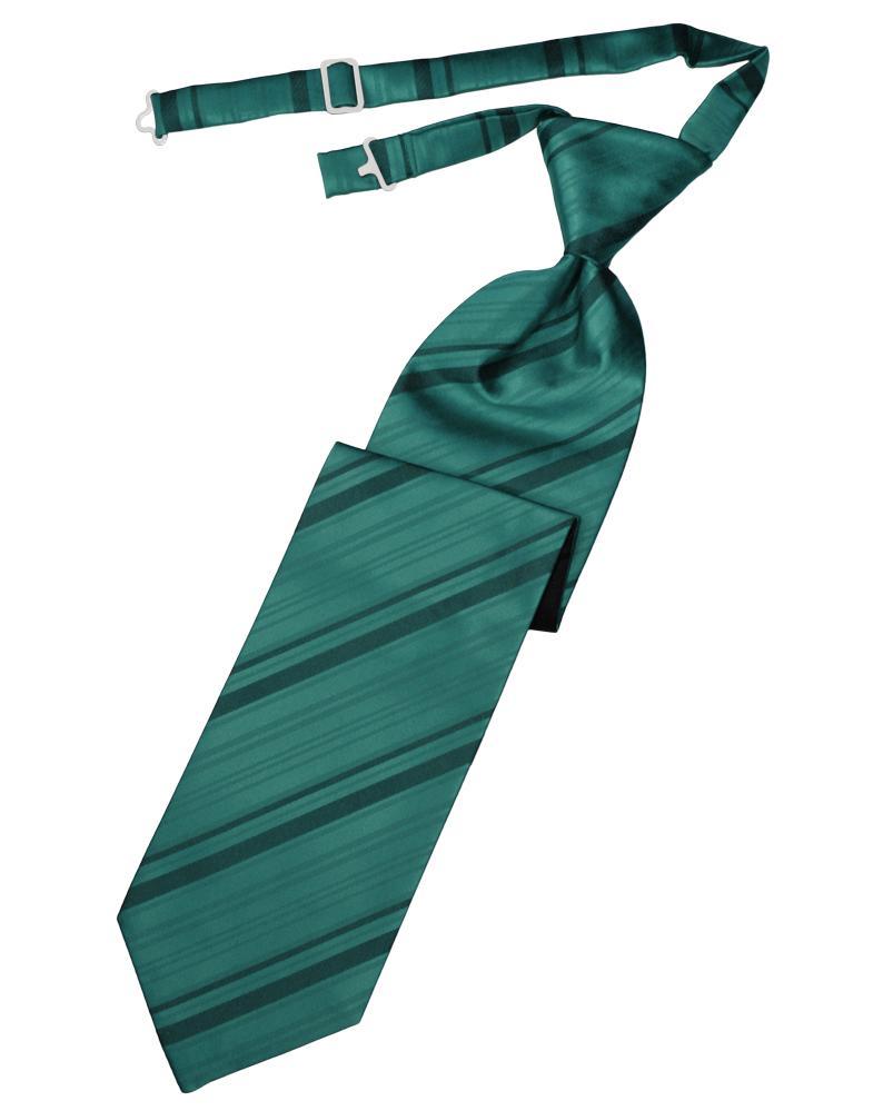 Cardi Jade Striped Satin Kids Necktie