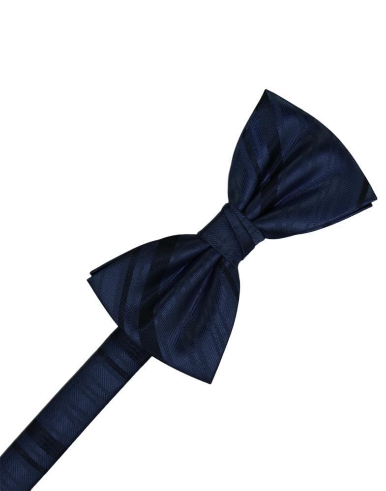 Cardi Midnight Striped Satin Kids Bow Tie