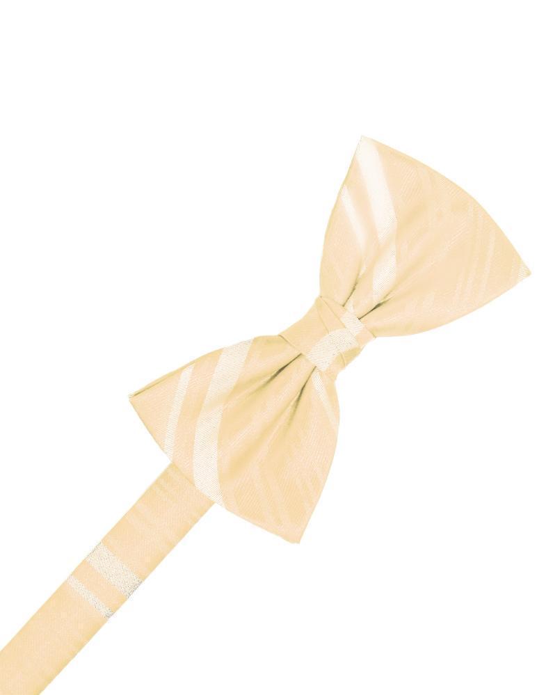 Cardi Peach Striped Satin Kids Bow Tie