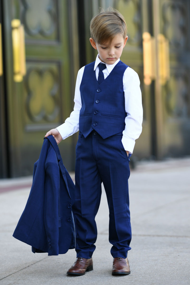 Stanford Kids Ink Blue Suit (5-Piece Set) –